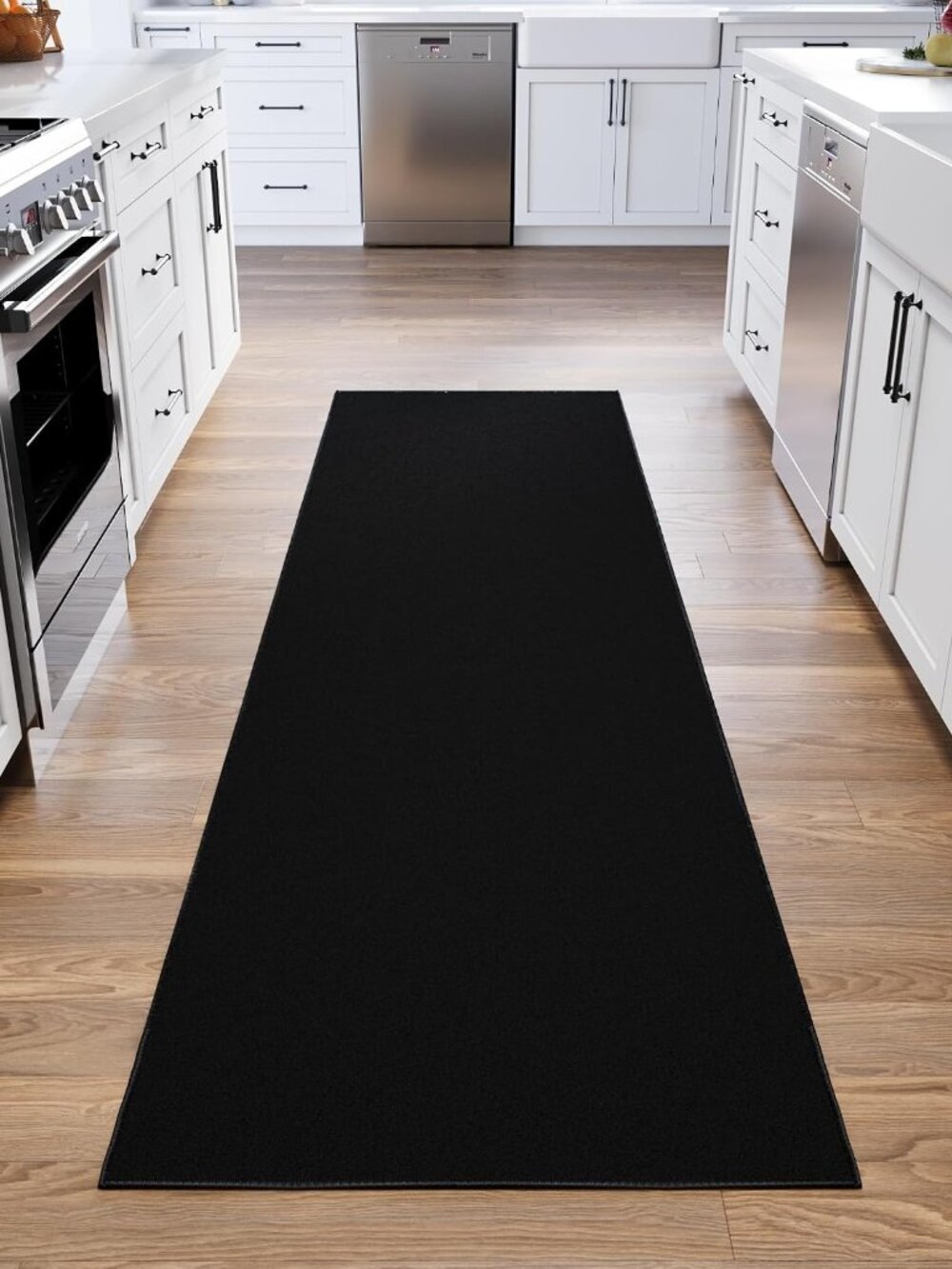 3x10 Hallway Runner Rug – Non-Slip Kitchen Rugs | Solid Entryway Rug Runner Ultr - Picture 9 of 13